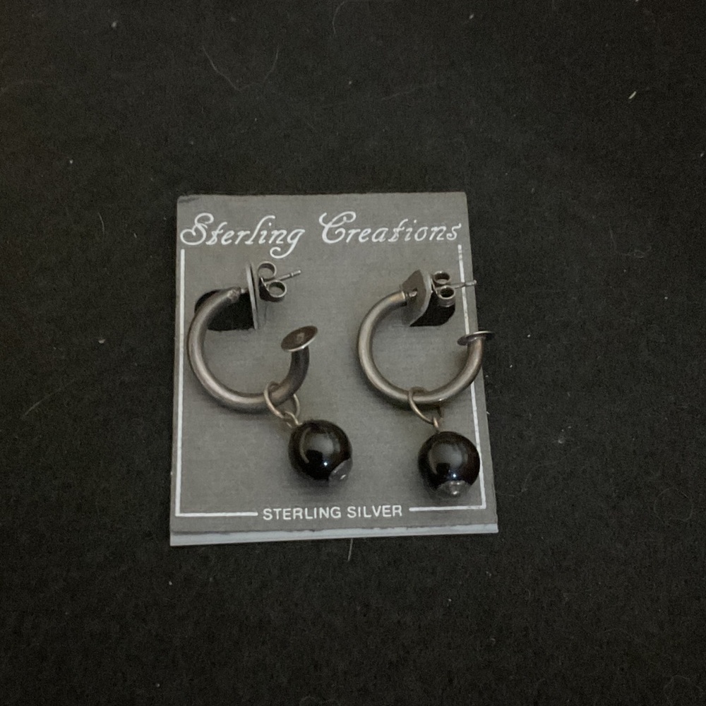 Black Hoop Earrings